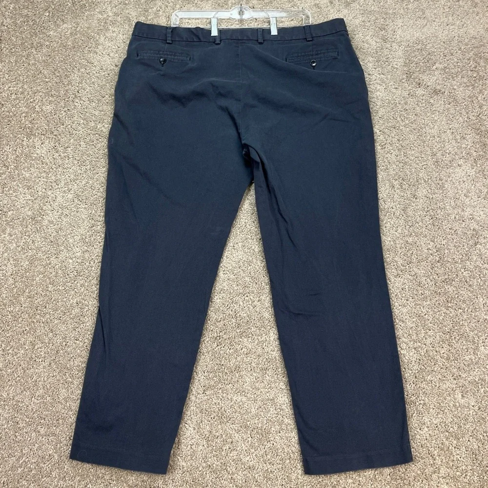 1946 Ballin Stretch Non-Iron Pants Mens 44x32 Navy Blue Chino Flat Front EUC - Picture 5 of 15